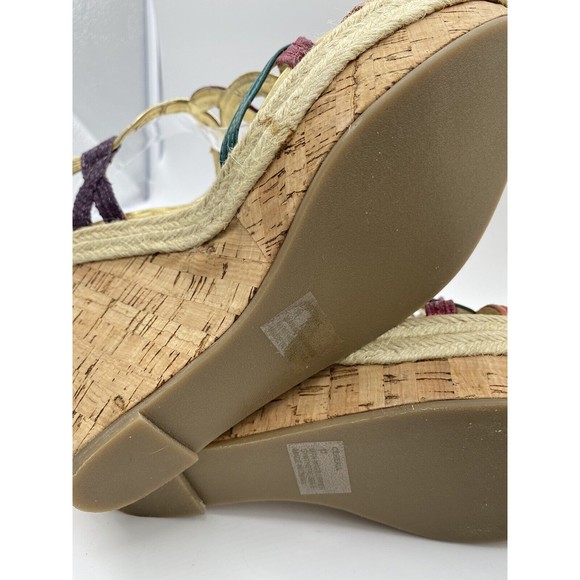Steve Madden Multi Color  Platform Sandal Wedge Shoes Size 11 M - Picture 7 of 7